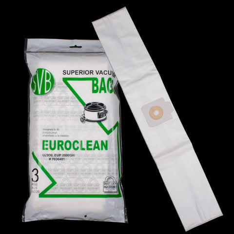 Euroclean Nilfisk Commercial Canister 3 Pkg Dust Lock Bags